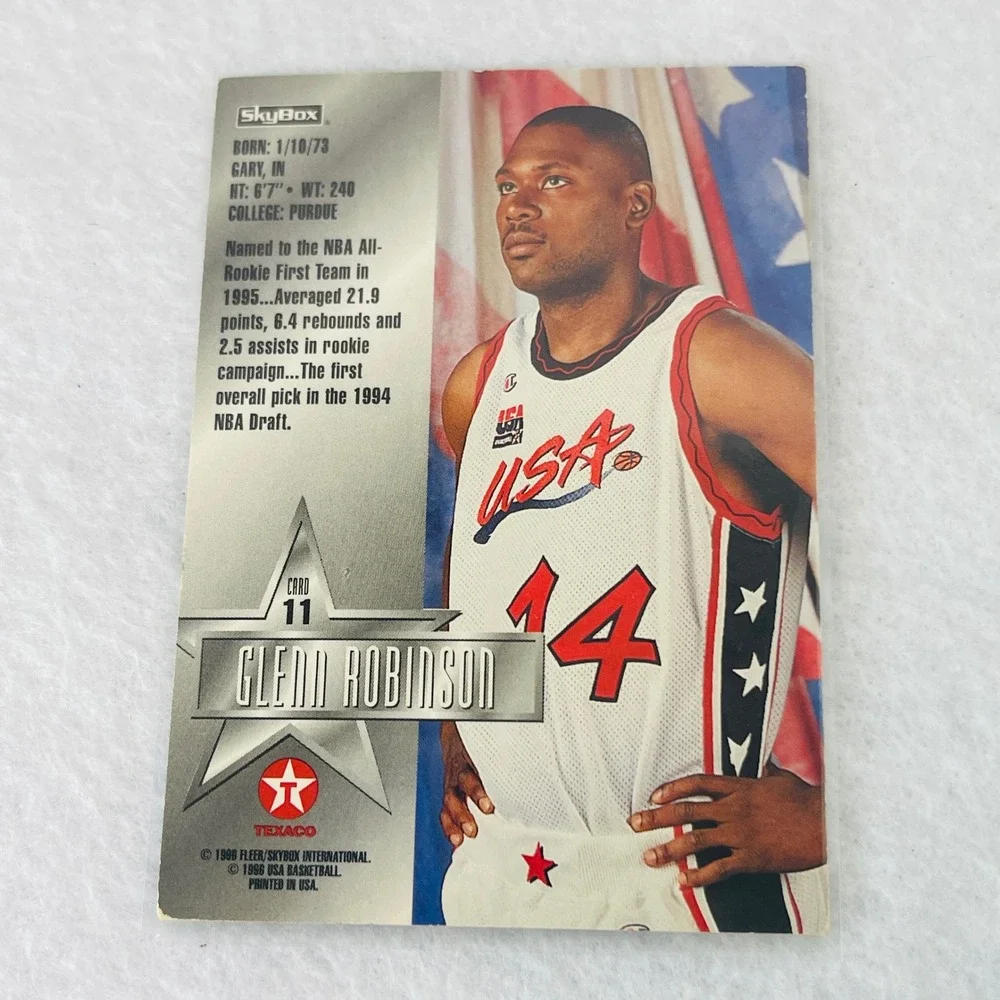 1996 SkyBox USA Basketball Glenn Robinson Card 11 Texaco Fleer Big Dog NBA